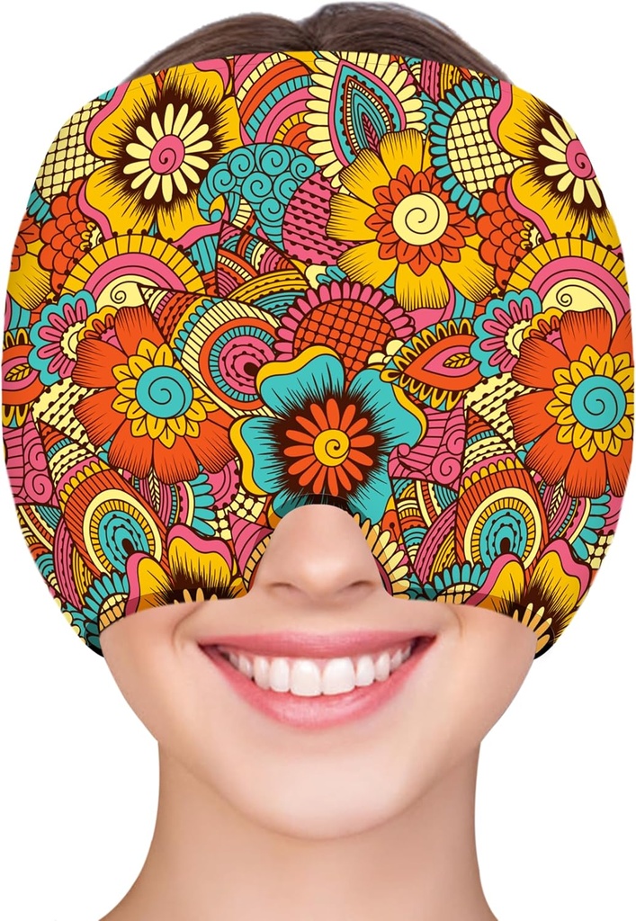 ZNÖCUETÖD Migraine Relief Cap Headache Relief Cap Cold Cap Ice Hat for Migraines Headache Sinus Stresli Gerç Buz Paketi Migraine Maske Hangover Cap Ice Beanie Hot/Cold Essay Women