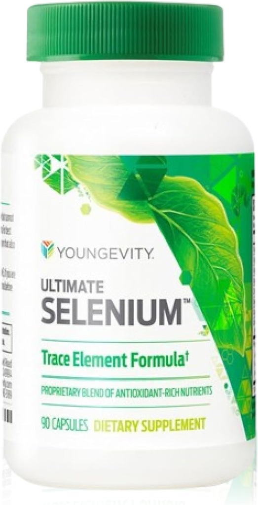 Youngevity Ultimate Selenium + Cophas - Essential Mineral Supplement for Immune Support, Antioxy Defense, Thyroid Function, and Cellular Health (I-selenomethionine) - (90 Capsules)
