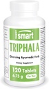 Supersmart - Triphala 6.75 g Per Servis - Amla, Behada & Harada - Digestion için İç Temiz - Non-GMO & Gluten Free - 120 Vegetarian Capsules