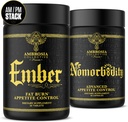 Ambrosia Nomorbidity Advanced Appetite Control & Ember Thermogenic Fat Burner | Güçlü Açlık Yönetimi, Appetite Support & Fat Combgandha, Garcitrin, CapsiMaxTM, Afrika