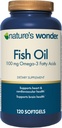 Nature's Wonder Fish Oil 1100 mg Omega-3 Fish Oil Supplements for Women and Men, EPA & DHA for Health Joints, Heart, Immune System, 120 Day Supply of Softgels