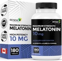Yeni Actives Melatonin 10 mg hizmet başına – Sleep Management için Deeper, Longer & Ideal, Jet Lag & To reset Your Sleep Cycle - Made in Canada - 180 Tabletler