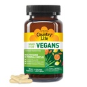 Country Life Max for Vegans - 120 Vegan Capsules - Daily Multivitamins - Immune Support Supplement - Contains Vitamin B12, Iron, Amino Asits, Coenzyme B Vitaminleri - Gluten-Free Vitaminleri - Gluten-Freevitaminler - Immune Support Supplement - Contains Vitamin B12, Iron, Palma Acids, Coenzyme B Vitaminleri - Gluten-Free