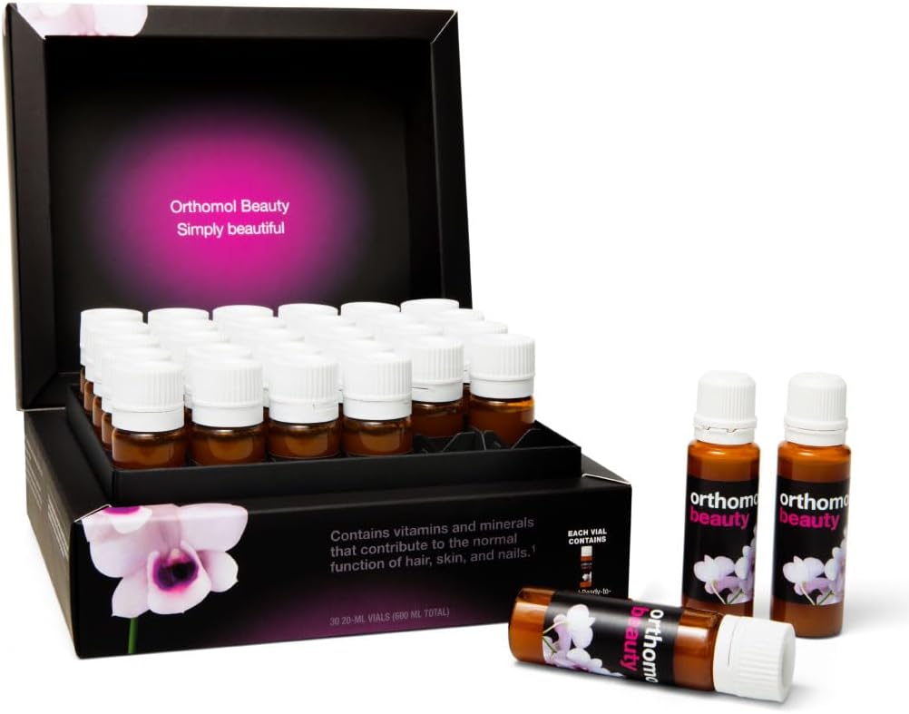 Orthomol Beauty Vial - Sıvı Kadın Güzellik Tamamı Collagen Hydrolysate, Hyaluronic Acid ve Coenzyme Q10 Saç, Skin ve Nail Health