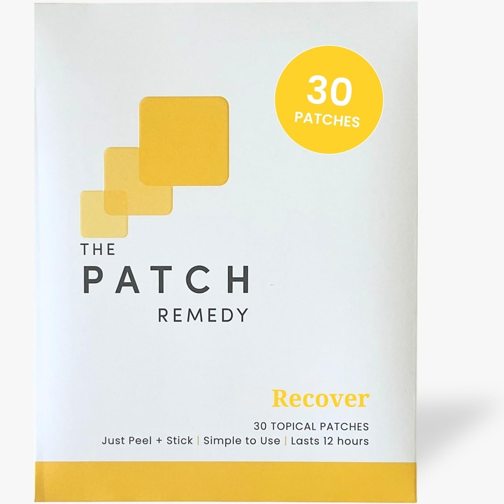 Patch Remedy Recover Patch | Glutathione, Milk Thistle, NAC, Ginger, BTC & Prickly Pear | 30 Patches