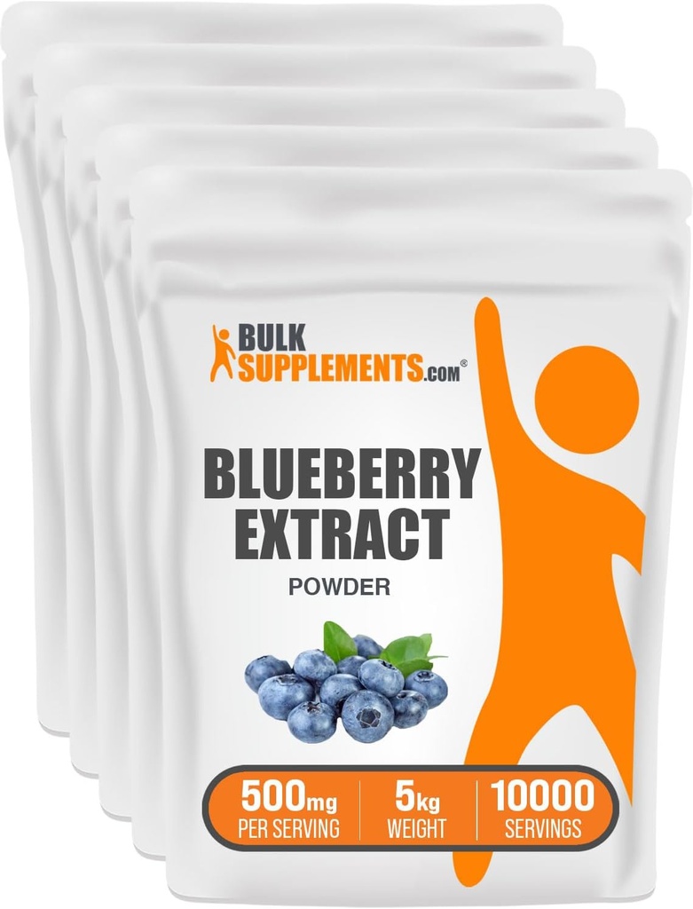 BulkSupplements.com Blueberry Extract Toz - Baking için Blueberry Tür - Anthocyanin Supplement - Antioksis Supplement - Wild Blueberry Toz - Smoothie Toz (5 Kilogram - 11 lbs)