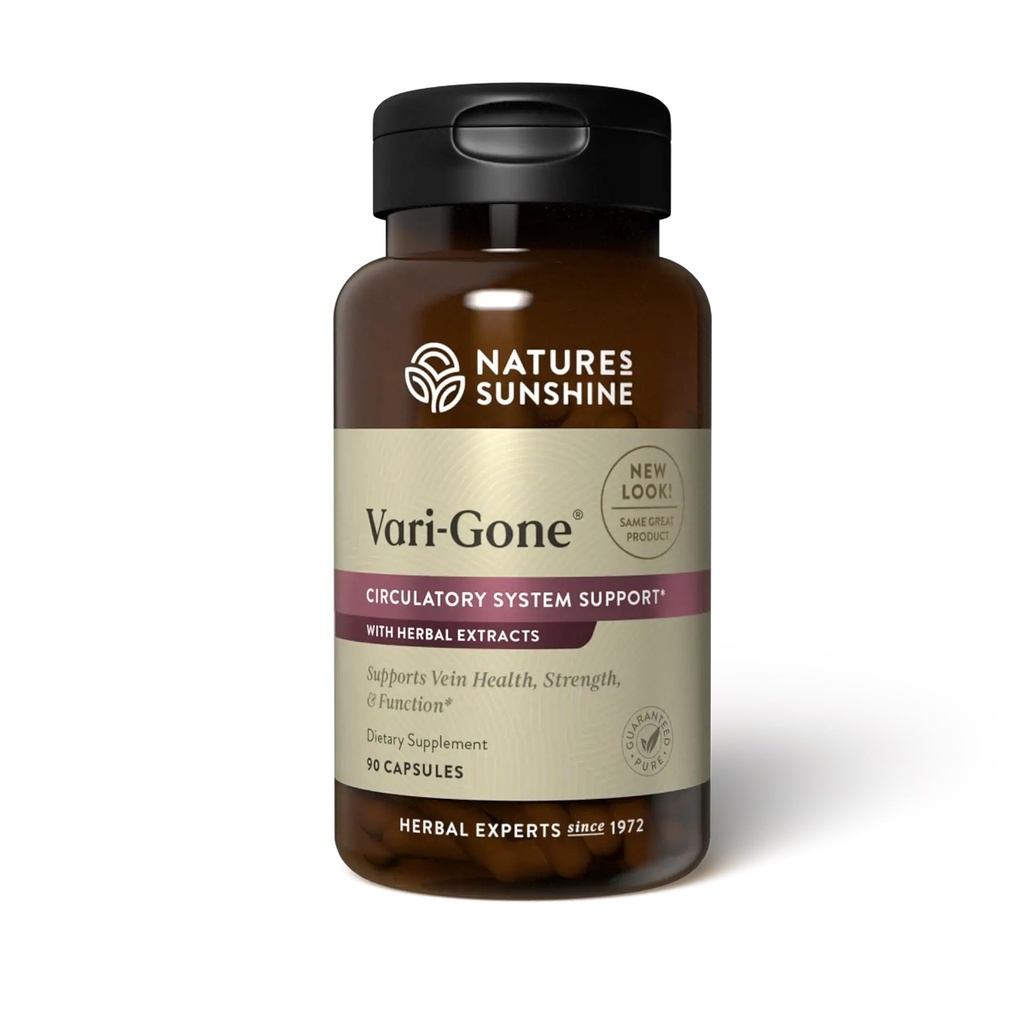 Nature's Sunshine Vari-Gone, 90 κάψουλες, Vein με 7 ισχυρά βότανα και θρεπτικά συστατικά που υποστηρίζουν την κυκλοφορία για την υγεία, τη δύναμη και τη λειτουργία των λαχανικών
