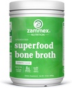 Zammex Bone Broth Plus Superfood protein Toz (Turmeric Flavor), 8g Hydrolyzed Protein D vitamini, Sağlıklı Cilt, Nails, Saç, Ortaklar ve Digestion,Non-GMO (30 Servisler)