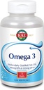 KAL Omega 3 | Omega-3 Balık Yağı Sağlıklı Kalp, Ortak ve Beyin Desteği | 180mg EPA, 120 mg DHA (120 CT, 120 Serv)