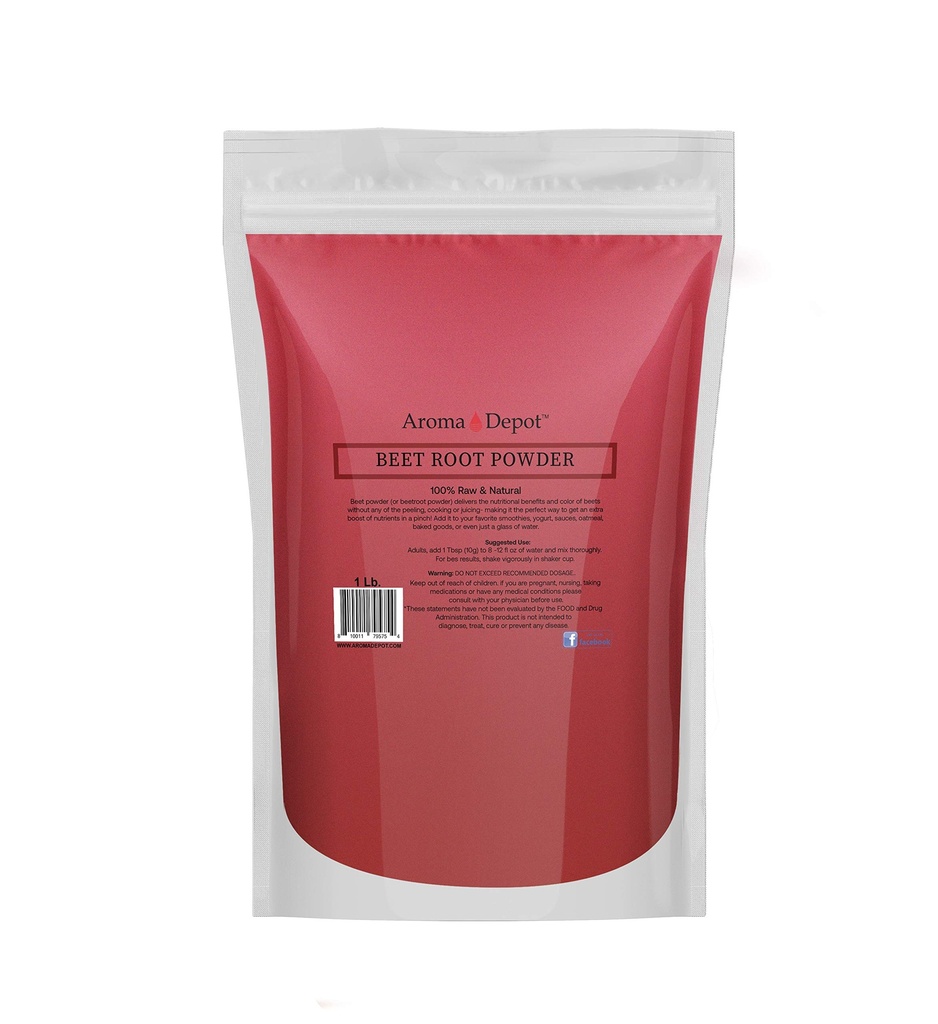 Beet Root Toz 1 lb. by Aroma Depot Raw & Non-GMO I Vegan & Gluten Free I Nitric Hoffman I Boost Stamina and Arts Energy Immune System (28) I% 100 Natural Natural