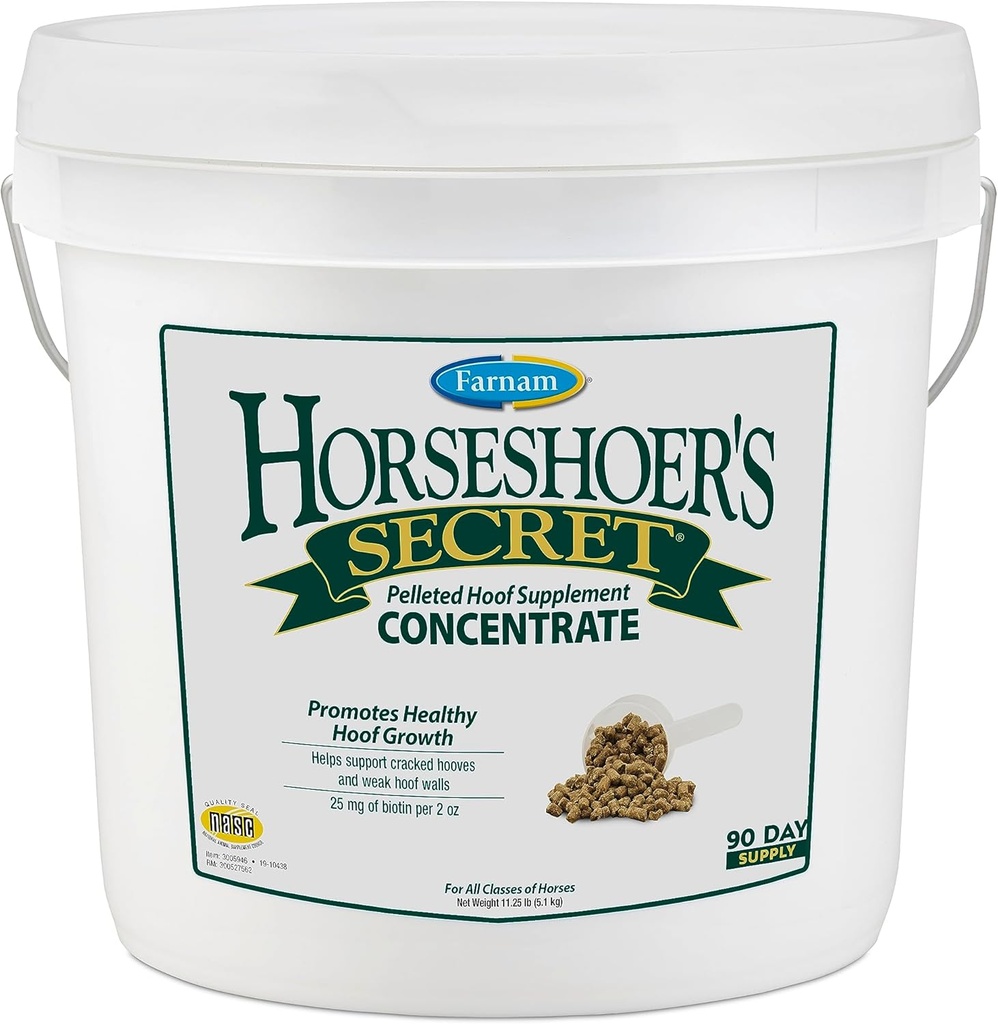 Farnam Horseshoer's Secret Pelleted Hoof Supplements Yoğunluğu, 25 mg. ile 25 mg. biyotin hizmet eden Ekonomik formül, 11.25 lb, 90 günlük tedarik tedarik tedarik