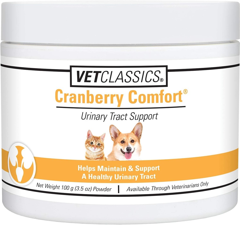 Vet Classics Cranberry Comfort Urinary Tract Pet Supplement for Dogs, Cats – Keeps Dog Bladder Health, Cat Bladder Control – Pet Supplements For Incontinence – 3.5 Toz Toz