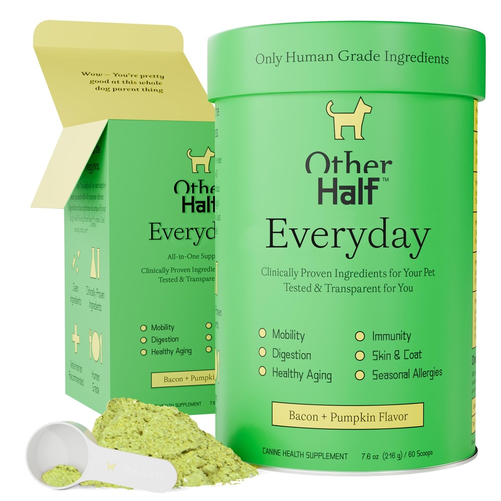Diğer Yarı Gündelik - Köpek Multivitamin Supplement - Daily Joint, Gut, Alerji, Immune, Urinary Tract Support, Skin, Coat & More - Glucosamine, Chondroitin, Omega 3 & Probiyotikler | 45 Aktif Malzemeler