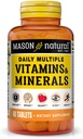 MASON NATURAL Daily multiple Vitamins with Minerals, 24 Essential Nutrients for General Health, 60 Tablet