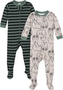 Gerber baby-boys 2-pack Snug Fit Footed Cotton Pajamas