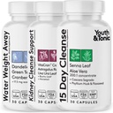 Youth & Tonic Complete Multi-Organ Detox Support – 15 Day Colon Cleanser & Gut Detox, Kidney Cleanse, Water Balance & Liver Health, 90 χάπια για γυναίκες και άνδρες