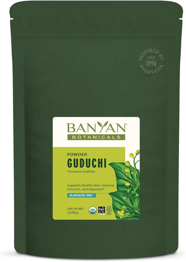 Banyan Botanicals Organic Guduchi Powder – Organic Immune Health Supplement – for Natural Detox, Balanced Digestion & Healthy Skin* – 1 lb – Μη ΓΤΟ Βιώσιμα πηγάζει Vegan FFL
