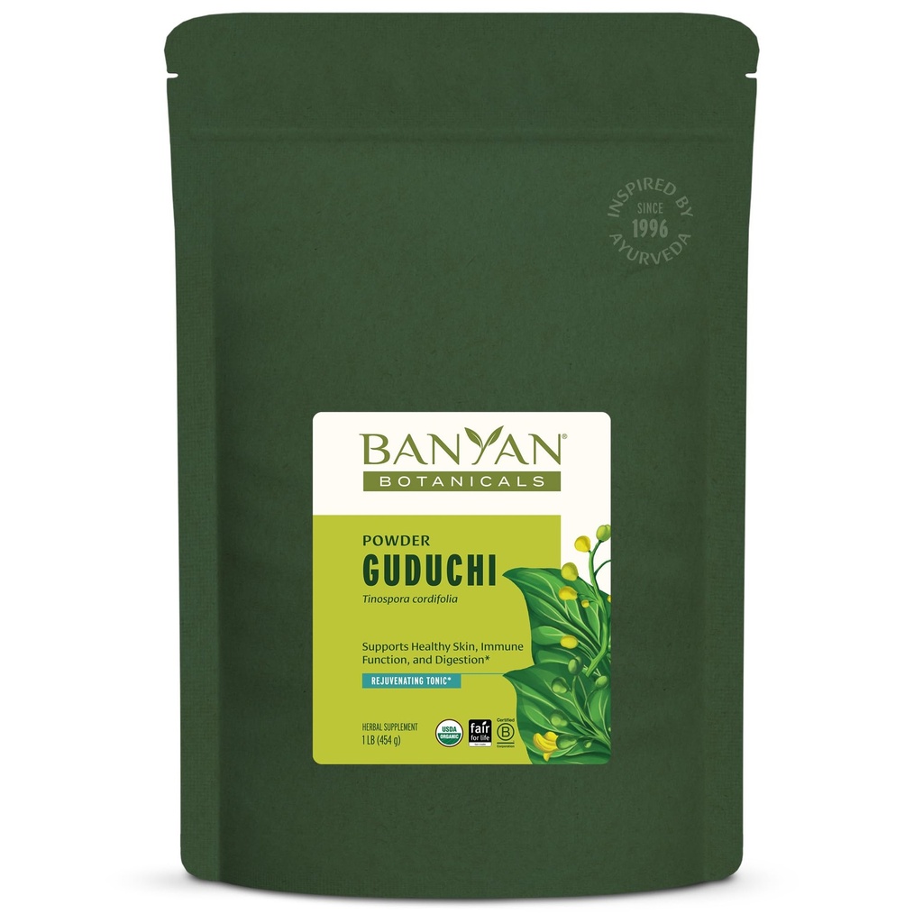 Banyan Botanikleri Organik Guduchi Toz – Organik Immune Health Supplement – Doğal Detox için Dengeli Digestion & Sağlıklı Skin* – 1 lb – Non-GMO Sustainable Sourced Vegan FFL