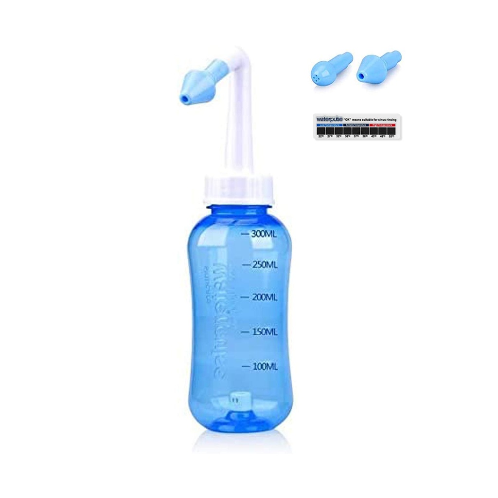 Supulse Neti Pot, Neti Pot Sinus Rinsing,300 ml Neti Pot Sinus Rinsing Kit with Thermometer Style for Adult & Kid Alaska Free (300 ml)