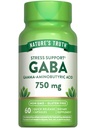 Nature's Truth GABA 750 mg Capsules | 60 Count | Gamma Estebutyric Acid Supplement | Non-GMO & Gluten Free Supplement Supplement