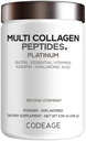 Kadınlar ve Erkekler için çok Collagen 1000006 Keratin, Protein Toz C B6 D3, Hyaluronik Asit, Niacin - Hydrolyzed Collagen Coffee Creamer 5 Tip - Unflavored - Non-GMO - 11.5oz