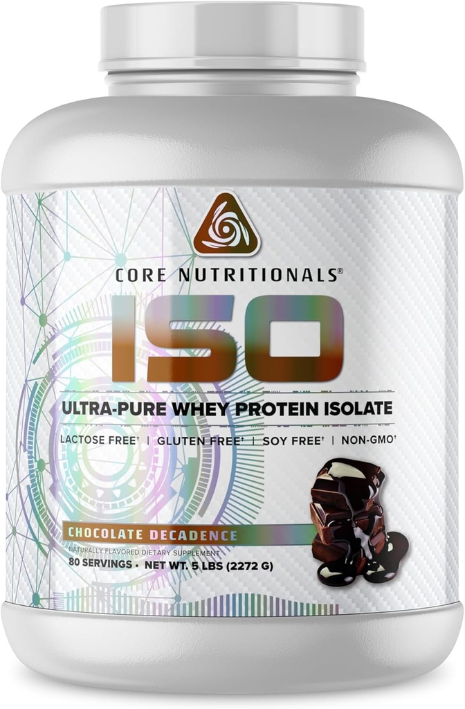 Core Nutritionals ISO, 100% Micro Filtreed, Zero Yapay Fillers, 25g Whey Protein Isolate, 80 hizmet (Chocolate Decadence)