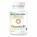 Dr. Clark B1 Thiamine 400 mg Supplement - Sağlıklı Nervous System & Energy Metabolism için B1 Supplement, Gluten-Free, Dairy Free - 100 Gelatin Capsules