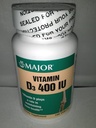 Major Generic Vitamin D3 400 IU Συμπλήρωμα διατροφής για την υγεία των οστών 100 δισκία