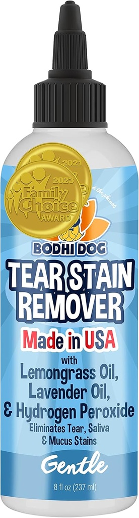 Bodhi Dog Tear Stain Taker - Takes Tears, Saliva & Mucus Stains from Dogs & Cats - Gentle, Natural Solution for Hassas Fur & Coats, Alkol-Free, Made in USA (8 Fl Oz)