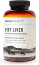 Enviromedica Grass Fed Beef Liver Capsules - A, Pastured & Grassfed Yeni Zelanda Bovine Beef Organ Et,180 Pills