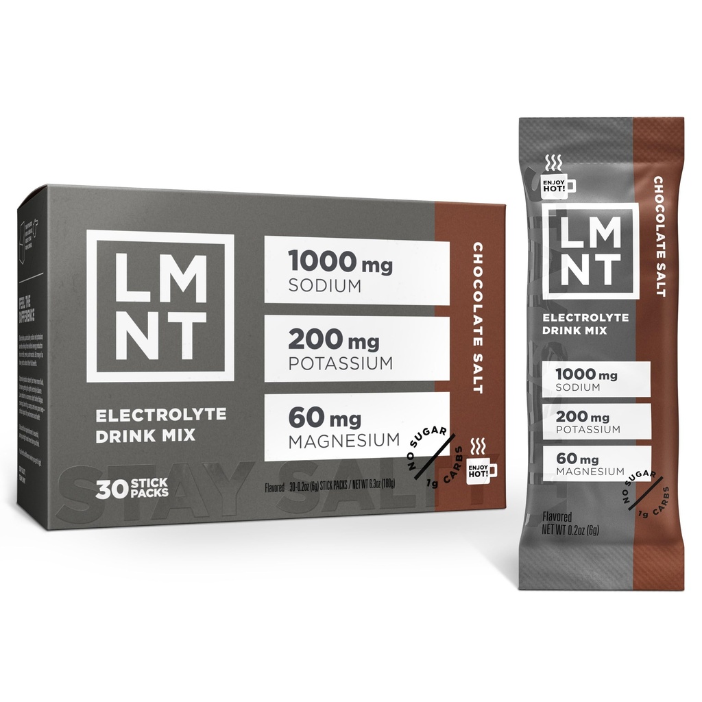ILMNT Zero Sugar Hot Chocolate veya Kahve Mixer - Chocolate Salt | İçecek Mix | 30-Count
