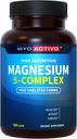 5-in-1 Magnezyum Kompleksi - Yüksek Abvitamin - Chelated Magnezyum Glycinate, Malate, Citrate, Taurate, & Aspartate for Nerves, Muscles, Bones | 120 Capsules | Magnezyum Supplement