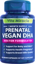 Prenatal DHA Supplements - Vegan 800 mg DHA DPA Plant Temel Omega 3 - Optimal Anne ve Bebek Sağlığı için En İyi - Bebek Beyin ve Göz Gelişimi Kadınları için Prenatal
