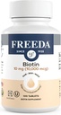 FREEDA Biotin 10.000 mcg – Kosher Hair, Skin & Nails Supplement – Υψηλή δύναμη B7 για την ανάπτυξη των μαλλιών & ισχυρά νύχια – Vegan Tablets με D-Biotin – 100 Tiny Tablet