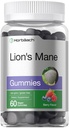 Horbäach Lion's Mane Supplement | 60 Vegan Gummies for Yetişkinler | Non-GMO ve Gluten Free