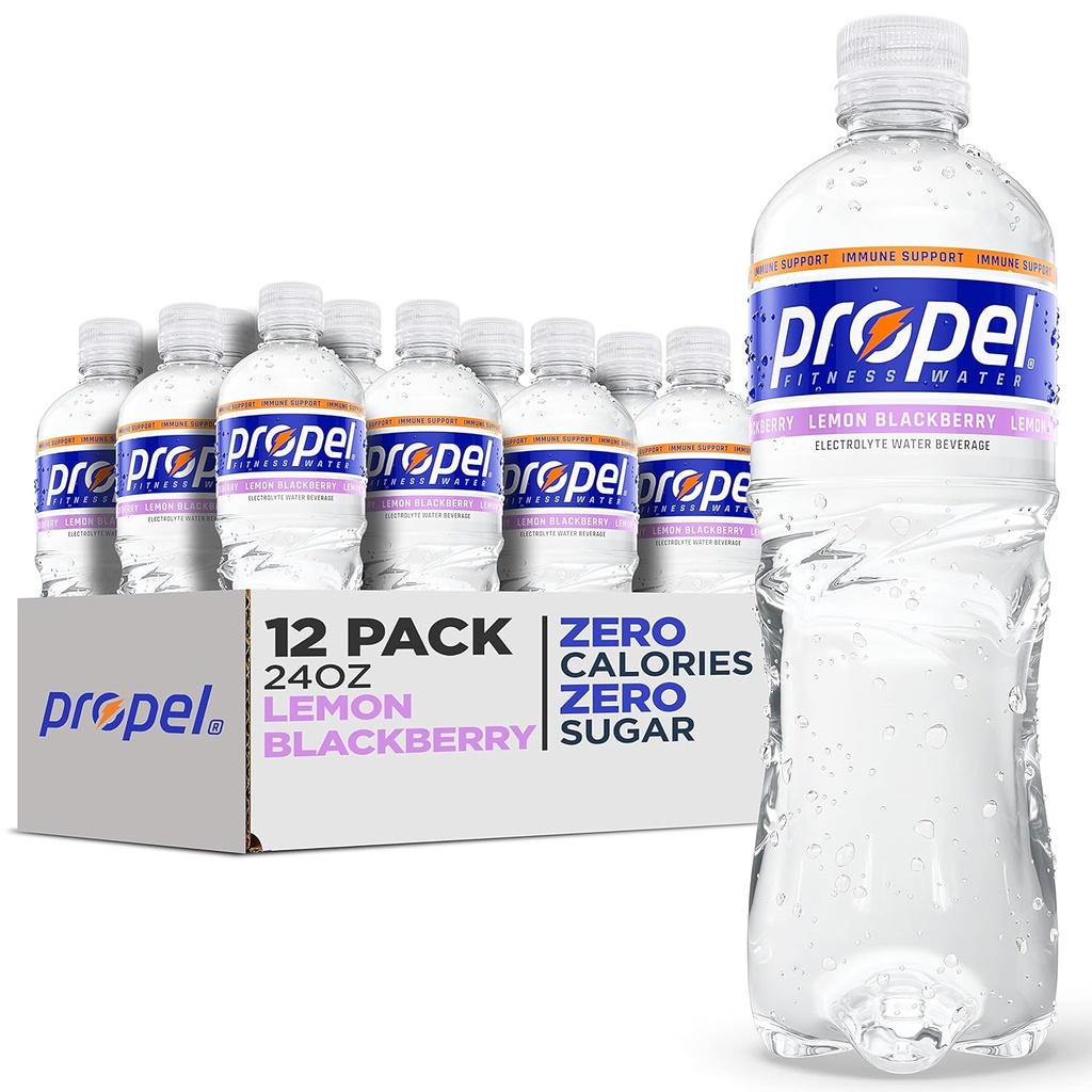 Propel Immune Support with Vitamin C + çinko, Lemon BlackBerry, 24oz Şişe, 12 Paket
