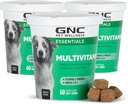 GNC Pets Essentials Dog Multivitamin Yumuşak Chews, Salmon Oil Dog Supplement in Bacon Flavor, Immune ATM and Skin and Coat Support Chewable with Vitamins & Minerals, 60 Count - 3 Pack