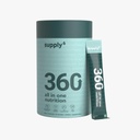 SUPPLY6 360 Yeşiller Toz 80 + Superfoods, Ayurvedic Herbs, Vitaminler, Mineraller, Probiyotikler ve Botanikler | Enerji, Gut Health & Immunity | Plant-Based & Nodrew Sugar | 15 Hizmet