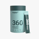 SUPPLY6 360 Yeşiller Toz 80 + Superfoods, Ayurvedic Herbs, Vitaminler, Mineraller, Probiyotikler ve Botanikler | Enerji, Gut Health & Immunity | Plant-Based & Nodrew Sugar | 15 Hizmet
