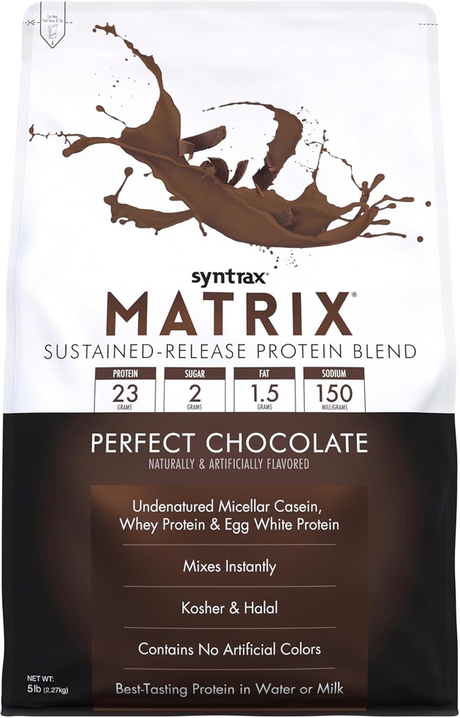 Syntrax Nutrition Matrix - Διαρκής-Απαλείφεται πρωτεΐνη Blend, τέλεια σοκολάτα 5 lbs.