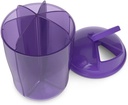 EZY DOSE Vitamin Organizer, 6 Μεγάλα Διαμερίσματα, 30-Day Vitamin and Medicine Αποθήκευση, Διατήρηση Βιταμίνες και Meds σε Check, Εύκολη στη Χρήση, Ανθεκτικό και Ταξιδεύοντας Φιλικά, Μωβ, BPA Δωρεάν