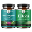 Liver Support Supplement with NAC for Liver Cleanse and Advanced Bile Salt TUDCA Supplement for Gallbladder Kidney and Liver Support Support