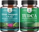 Liver Support Supplement with NAC for Liver Cleanse and Advanced Bile Salt TUDCA Supplement for Gallbladder Kidney and Liver Support Support