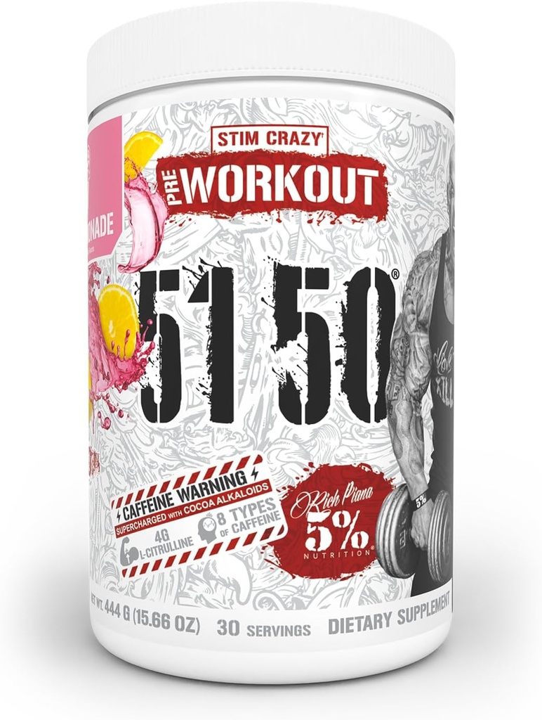 5% Διατροφή Πλούσια Piana 5150 High Stim Pre-Workout Powder 