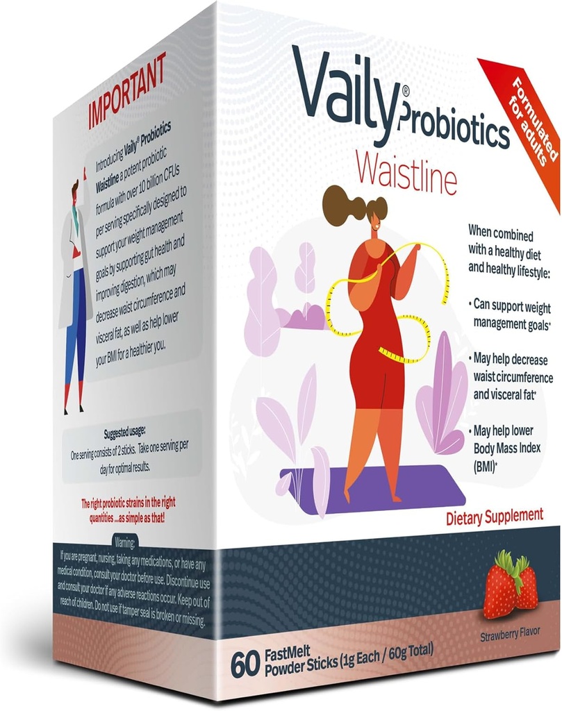 Kilo Yönetimi Probiyotik Toz Sticks - 60 Oral Dissolvable Surface Sticks - Gut Health Supplements for Management Waist Circumference - Metabolism Supplement for Health Diyet & Lifestyle