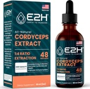 Cordyceps Mushroom Supplement - Γρηγορότερη απορρόφηση από τις κάψουλες μανιταριών Cordyceps ή σκόνη - Cordyceps Extract μας Προάγει την ενέργεια & υποστήριξη Stamina - εκχύλισμα μανιταριών - 2 Fl Oz από E2H