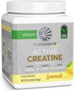 Creatine Monohydrate σκόνη μικρονωμένα PreWorkout συμπλήρωμα αποκατάστασης υποστήριξης μυών Κτίριο δύναμη Εκπαίδευση αναγνώρισης Vegan & Keto Φιλικό, εύκολα αναμειγνύει 50 σερβίροντας λεμονάδα Γεύση
