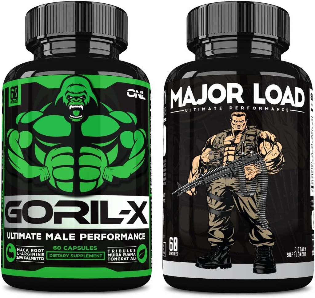 ONL Ultimate Men's Testosterone Booster Bundle - GORIL-X & Μεγάλα συμπληρώματα φορτίου 
