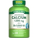 Nature's Truth Absorbabledis 1200 mg with Vitamin D3 5000 IU | 120 Softgels |dis Carbonate | Non-GMO & Gluten Free Supplement Supplement