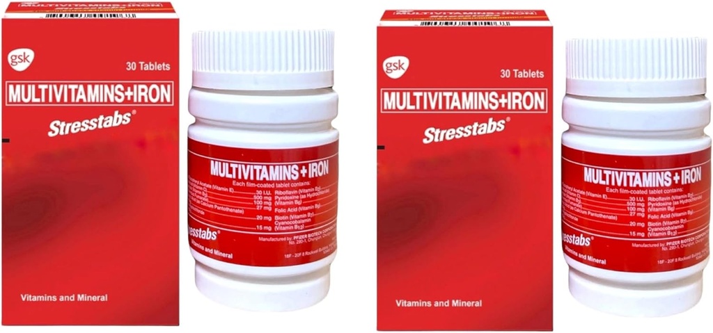 Genric 2 Strestabs Multivitamins + Iron, 30 Tablet